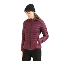 SANTELON Winter Parka Ultralight Padded Puffer Jacket For Women Coat With Hood Outdoor Warm Lightweight Outwear With Storage Bag - Image 2