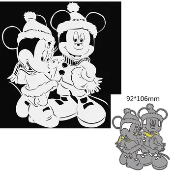 

metal cutting dies cut die mold Winter mouse decoration Scrapbook paper craft knife mould blade punch stencils dies