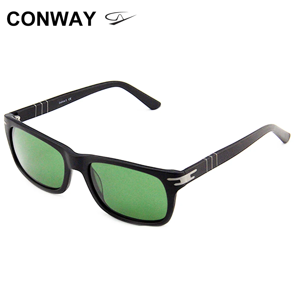CONWAY прямоугольные солнцезащитные очки для мужчин смелые &quotзануда&quot гибкие руки
