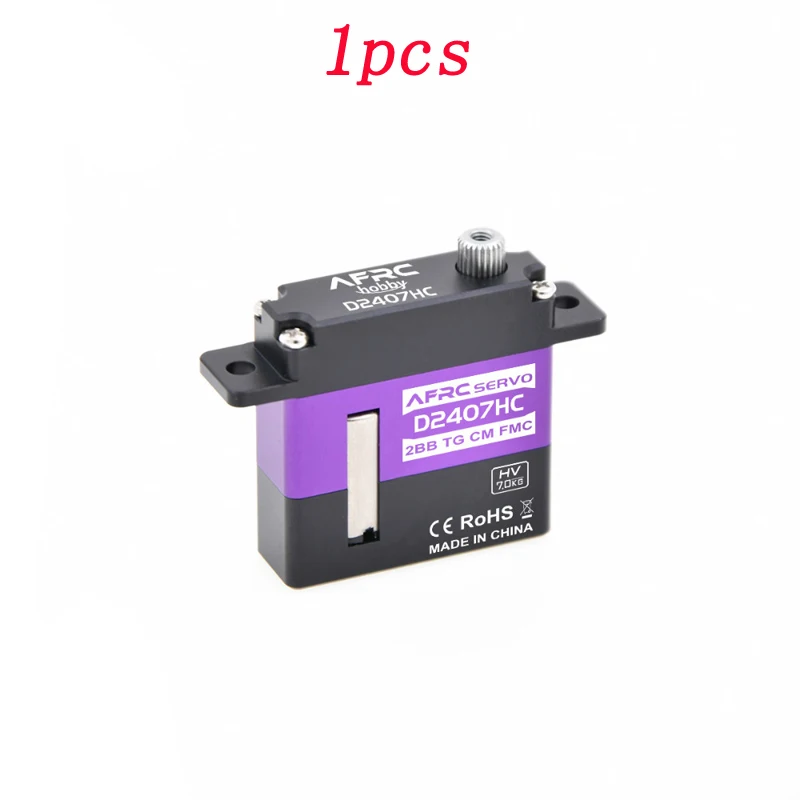 

1pcs RC Glider Fixed-wing Airplane Large Torque Digital Servo D2407HC Aluminum Steering Gear JR/JST Plug 4.8V-8.4V for DIY Robot