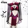 OJBK Halloween Punk Gothic Black Red Lace Sexy Lingerie for Women Maid Temptation Evil Demon Cosplay Backless Dress Costumes ► Photo 1/6