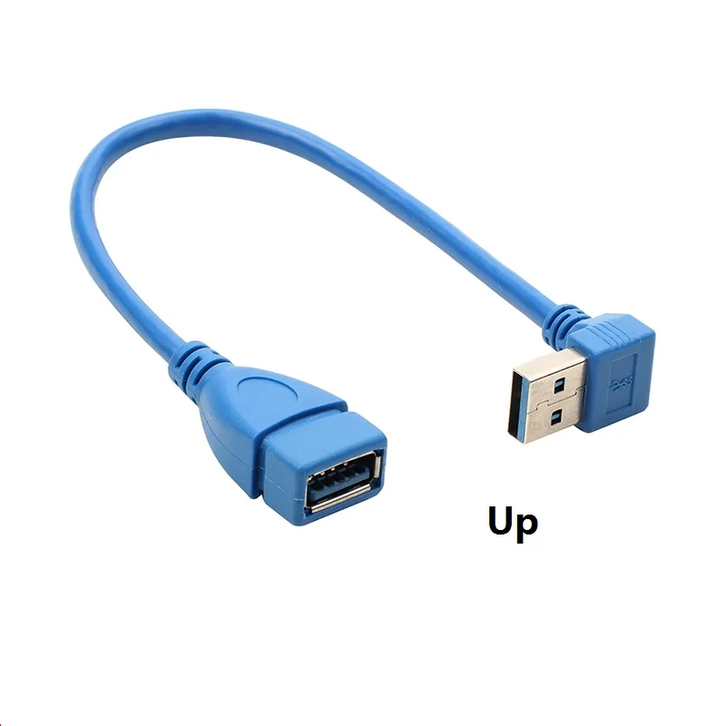 Высокоскоростной удлинитель USB 3 0 штекер гнездо адаптер верхняя гнутая головка 90