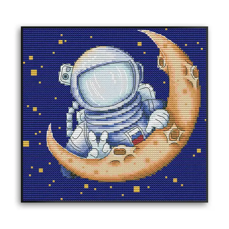 Cross Stitch Pattern Moon Landing 14ct 11ct Counted Printed Cross Stitch Kits Handmade Embroidery Fabric Needlework Sets Crafts Package Aliexpress