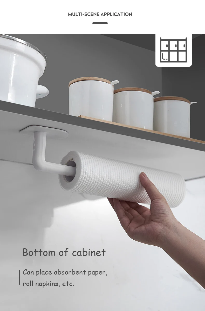 Sagit Adhesive Paper Towel Holder Under Cabinet For Kitchen Bathroom – the  best products in the Joom Geek online store