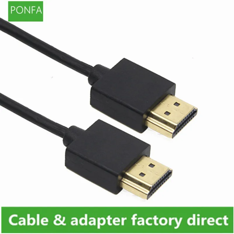 Ультратонкий кабель OD 3 2 мм совместимый с HDMI адаптер для телевизора высоким