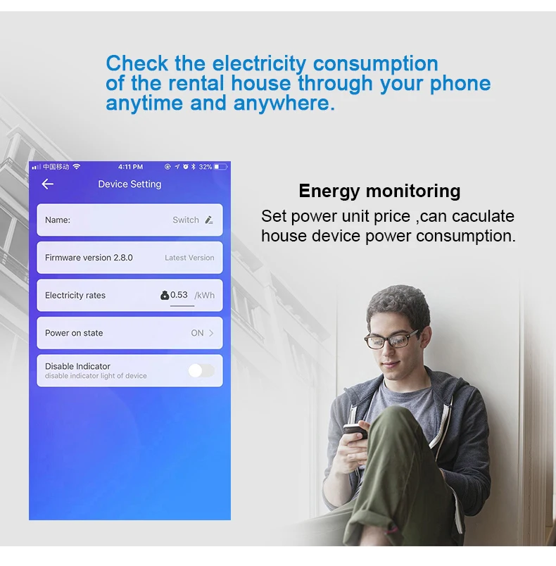 eWelink Single phase Din rail WIFI Smart Energy Meter Power Consumption kWh Meter wattmeter with Alexa  google for Smart home