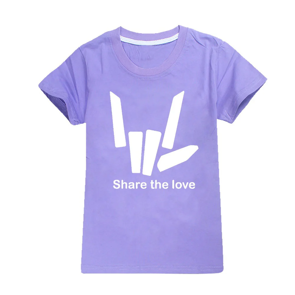 От 2 до 13 лет «Share The Love»; детская одежда; коллекция года; Детский свитер с капюшоном; хлопковые футболки с героями мультфильмов; Повседневный пуловер для мальчиков и девочек; футболка - Цвет: 014
