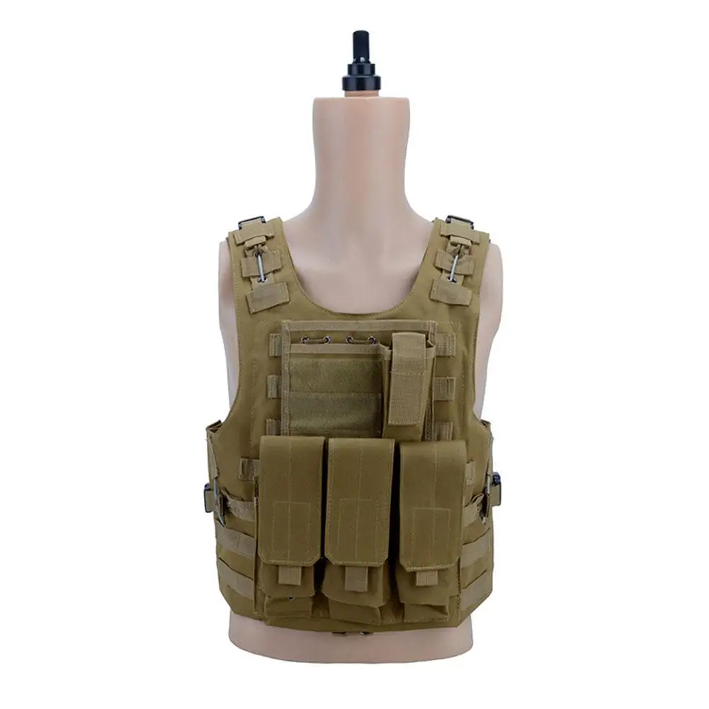 HobbyLane USMC страйкбол CS Военный Тактический Жилет Molle Боевая штурмовая пластина Перевозчик тактический жилет верхняя одежда охотничий жилет - Цвет: Khaki