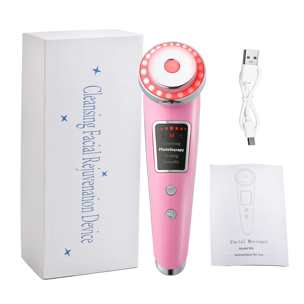 얼굴 마사지 LED 광자 피부 젊 어 짐 아름다움 장치 딥 클렌징 얼굴 리프트 눈 케어 주름 화장품기구 제거