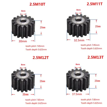 

1PCS 2.5 Modulus Spur Gear 10 Teeth -25 Teeth 2.5 Mod Metal Gear Rack 45# Steel Thickness 25mm