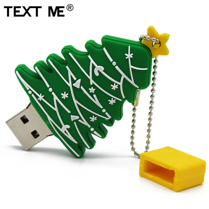 TEXT ME красивая рождественская елка usb2.0 4 ГБ 8 ГБ 16 ГБ 32 ГБ 64 ГБ флеш-накопитель USB флеш-накопитель Творческий Счастливого Рождества