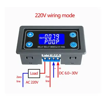 

XY-WJ01 Delay Relay Module With Digital LED Dual Display Cycle Timing Circuit Switch B95B