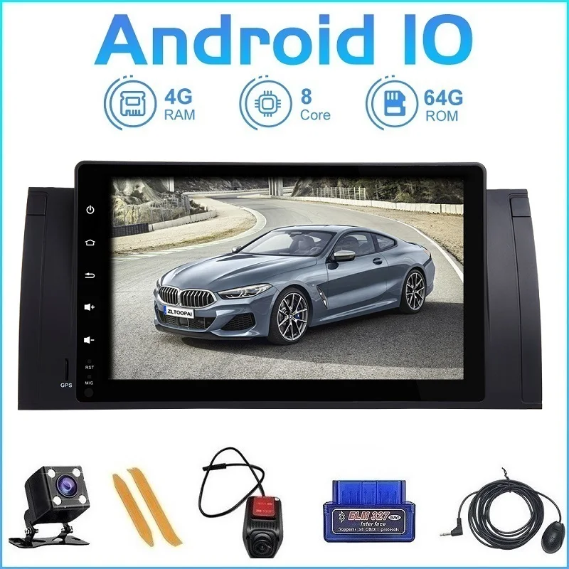 Автомобильный мультимедийный плеер ZLTOOPAI Восьмиядерный процессор 2 Din Авторадио