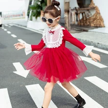 Модные платья для девочек; кружевные платья принцессы в стиле пэчворк; одежда для маленьких девочек на свадьбу и День рождения; милые детские наряды; Vestidos