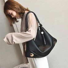 Women Soft Leather Shoulder Bag Fashion Mature Temperament Messenger Bags Female Large Capacity Bucket Bag