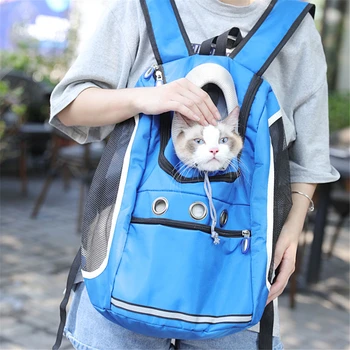 

Outdoor Pet Dog Carrier Bag Pet Dog Front Bag New Out Double Shoulder Portable Travel Backpack Mesh Backpack Head 4