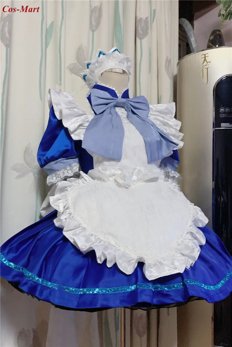 

Cos-Mart Anime Tokyo Mew Mew Aizawa Minto Cosplay Costume Cute Blue Maid Dress Activity Party Role Play Clothing Custom-Make