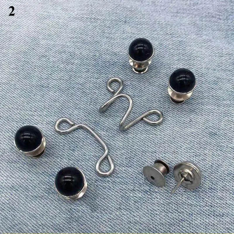 1set Snap Fastener Metal Pants Button Extender Adjustable Free Sewing Buttons for Clothing Jeans Retractable Waist Button Buckle bulliant belt Belts