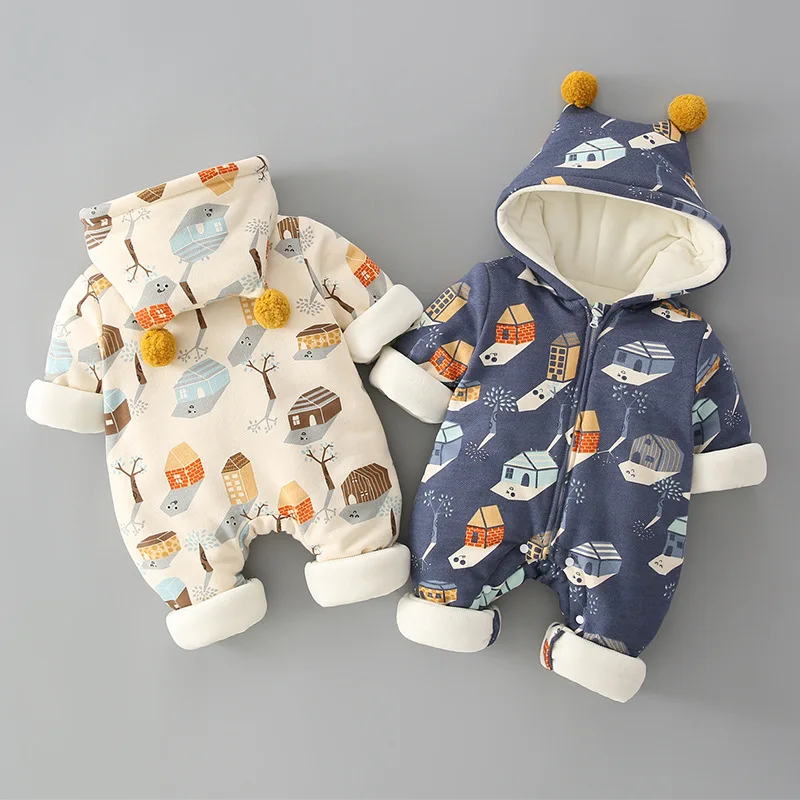 PROD 1005003242650056 New Winter Baby Rompers Boys Girls Clothing
Cotton Warm Unisex Jumpsuits Clothes Hooded Newborn Outift Overalls
Toddler Coat