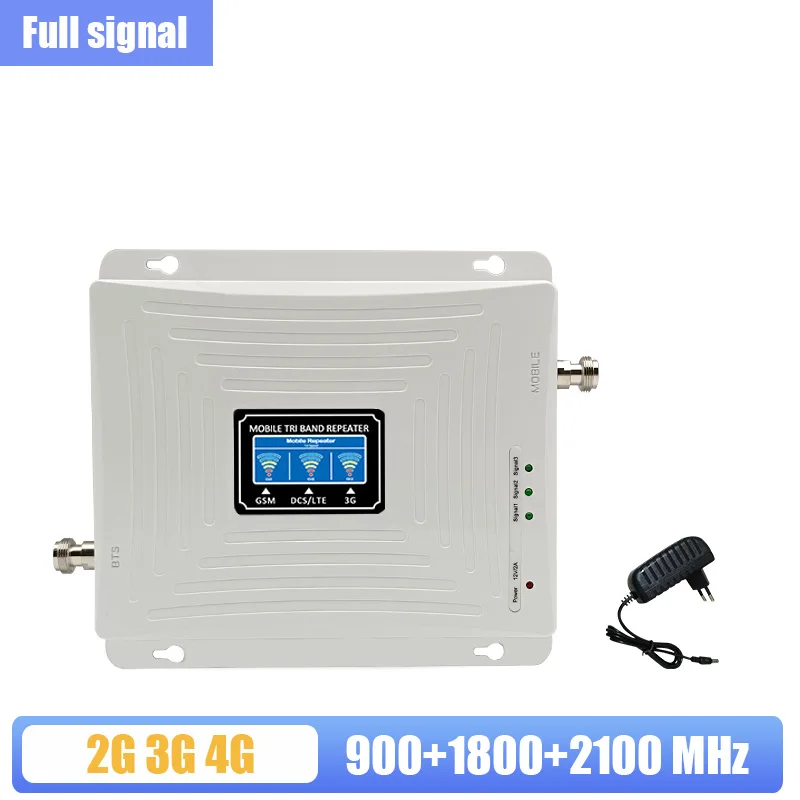 2g 3g 4g усилитель сотовой связи мобильный Интернет gsm 900 lte 1800 2100 umts трехполосный
