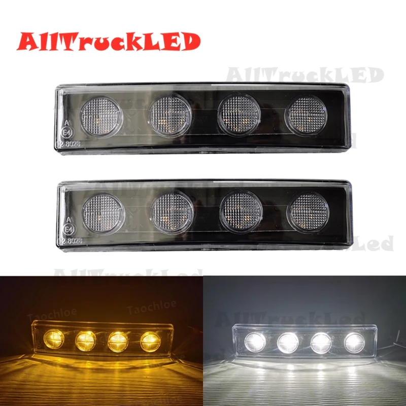 WhiteAmberBlueLedlightsforScanialightsForScaniaSunVisortop