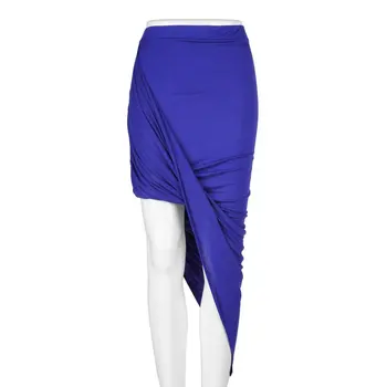 

Slim Fit Draped Sexy Dress Asymmetrical High Waisted Stretch Bodycon Low Mini Maxi Skirts For Evening Party Club
