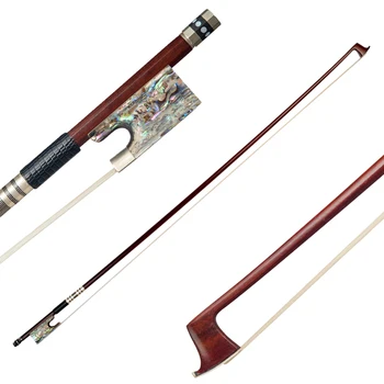 

4/4 Violin Fiddle Bow Pernambuco Wood Abalone Shell Frog Violin Fiddle Bow for beginner