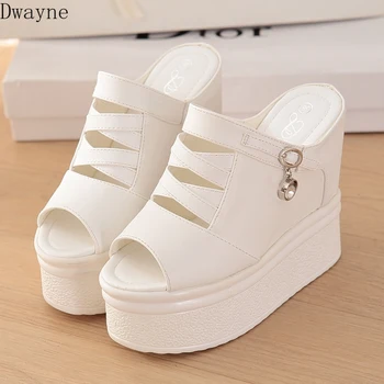 

Summer New Muffins & Slippers Thick-soled Non-slip Cool Sandals Sloppy Wedges High-heeled Fish Sandals.