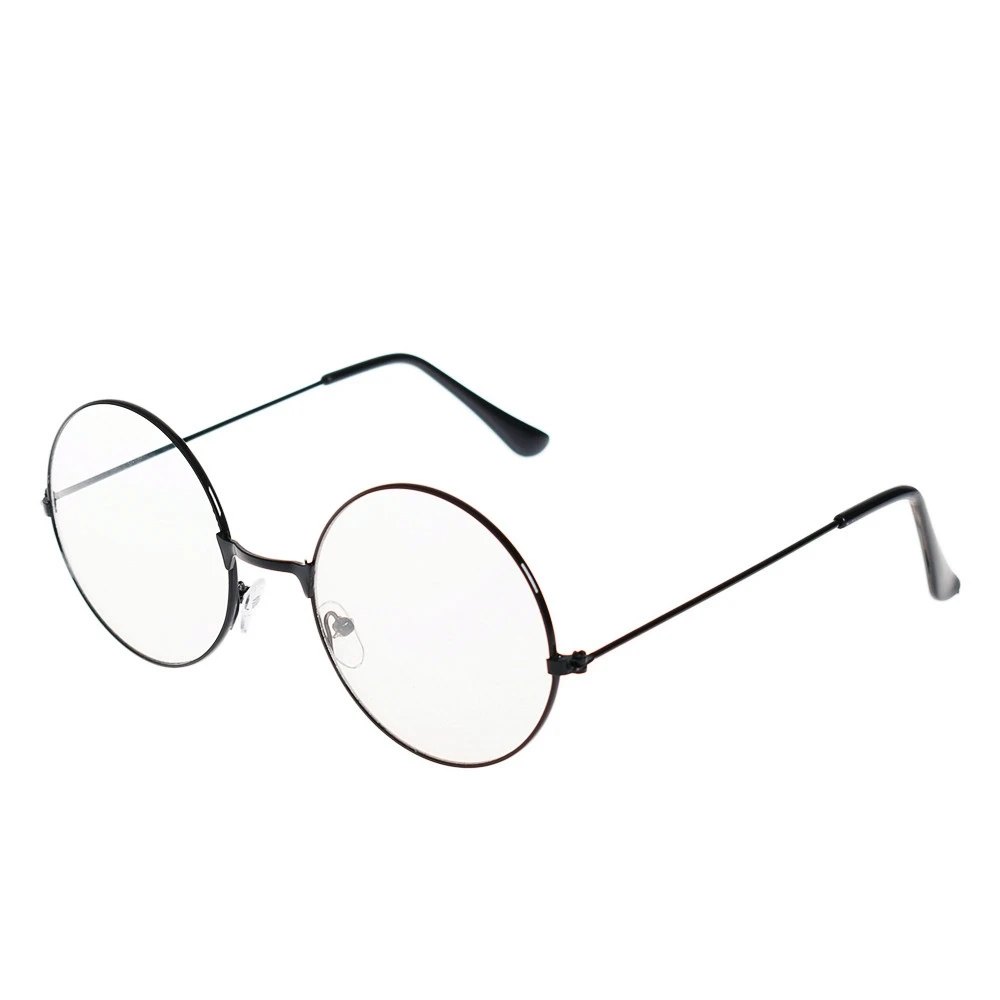 1 шт. большие негабаритные ретро металлические плоские очки с оправой, прозрачные линзы, круглые очки для женщин и мужчин, инструменты для ухода за глазами