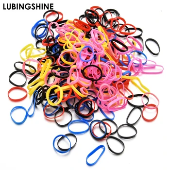 

400pcs/lot Cute Girls Children Colourful Ring Elastic Hair Bands Ponytail Holder Rubber Band Scrunchies Kids Hair Accessories