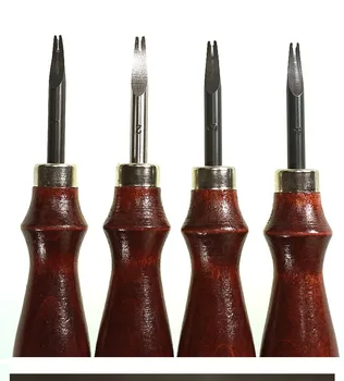 

Sharpener handmade DIY vegetable tanned leather trimming wooden handle trimmer leather tool