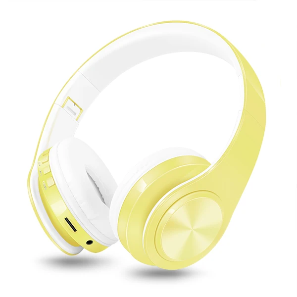 جديد وصول معكرون الألوان ستيريو الصوت Mp3 سماعة رأ...