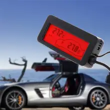 Мини ЖК-дисплей цифровой автомобильный жидкокристаллический Дисплей наружный комнатный термометр 12В автомобилей 1,5 м Кабель для программирования в Сенсор светильника интерьер Дисплей s