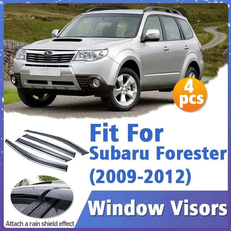 For Subaru Forester SH MK2 2009 2010~2013 Rain Deflector Car Windabweiser  Window Visor Cover Guard Antirain Chuvento Sun Visor - AliExpress