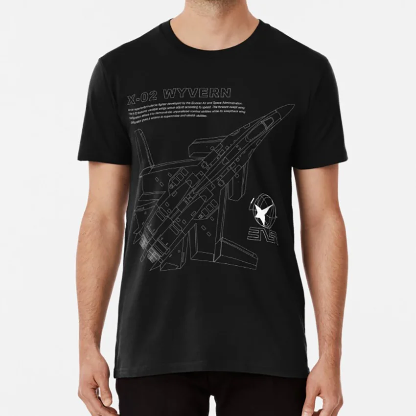 Ace Combat X-02 Wyvern Blueprint футболка для видео игры fighter jets air force squadron x 02 wyvern easa erusea strangeral |