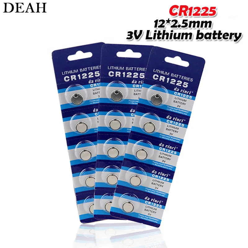 15PC 3V Batería de botón de litio CR1225 1225 BR1225 LM1225 KCR1225 EE6220 para juguete de control remoto reloj con calculadora de Escala electrónica