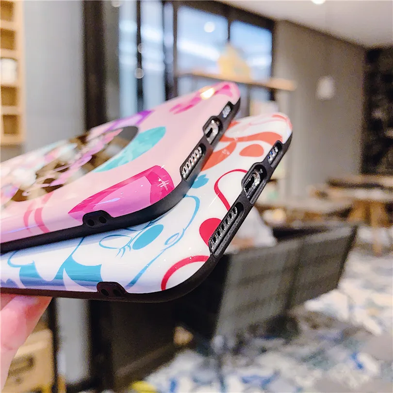 Милый бантик мультфильм пара анти-Осень Микки Минни для iphone 6 6S 7 7plus 8 8Plus iphone X XR 11 pro MAX чехол для телефона