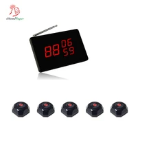 Дешевая цена беспроводная черная кнопка вызова система обслуживания подкачки ресторан кафе десерт магазин завод банк больница