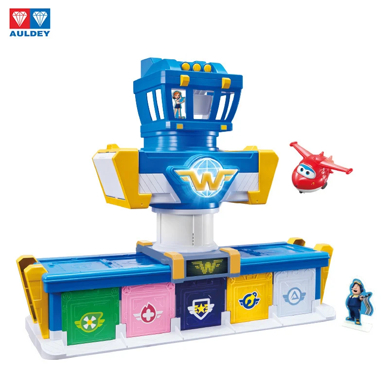 

AULDEY Action Toy Figures Super Junior Flying Air International Airport Headquarters Large Scene Set Control Tower toy gift
