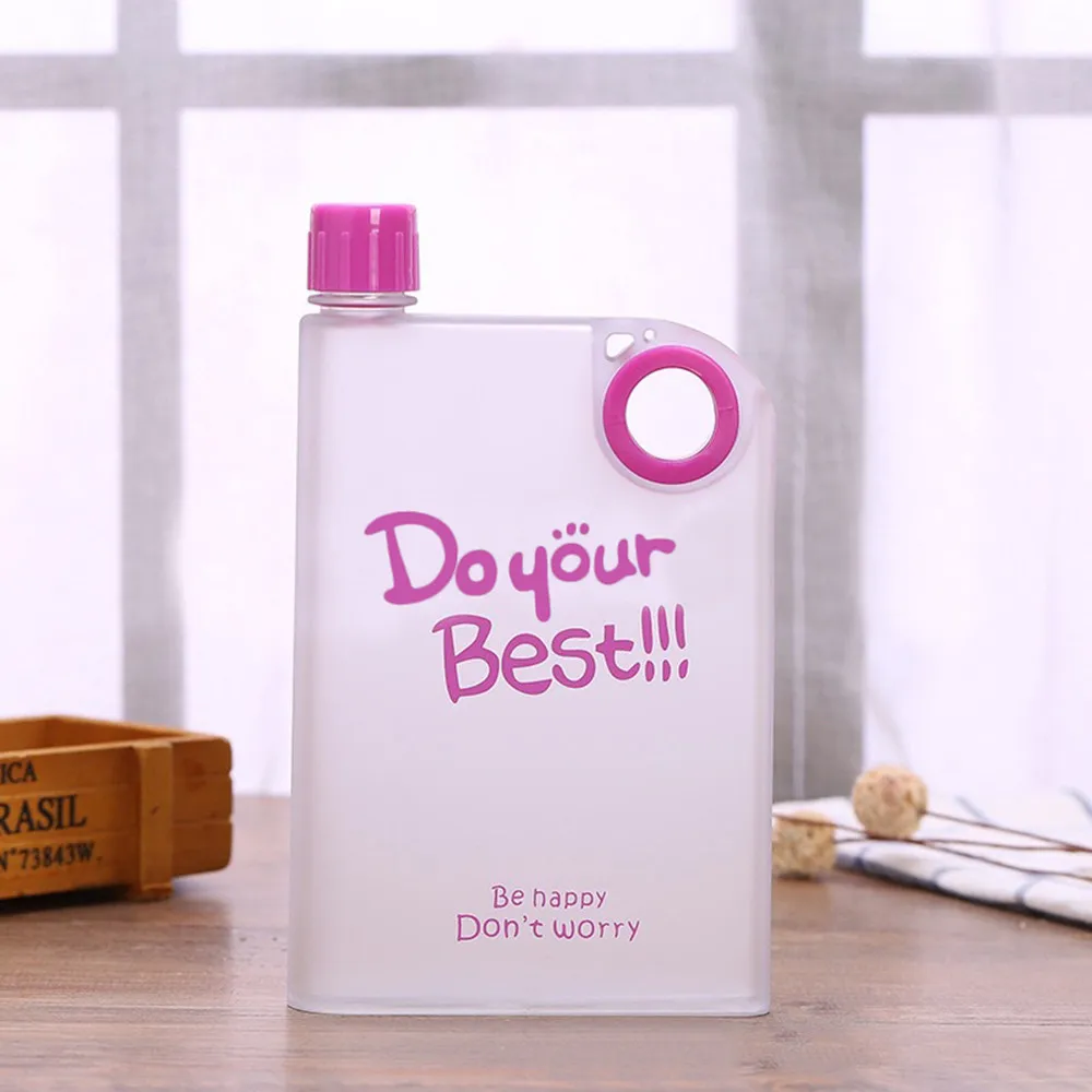 Розовый Saingace ручная чашка портативная школьная бутылка для студентов Кемпинг чашка для воды для детей студентов походная фляжка чайник на открытом воздухе - Цвет: Розовый