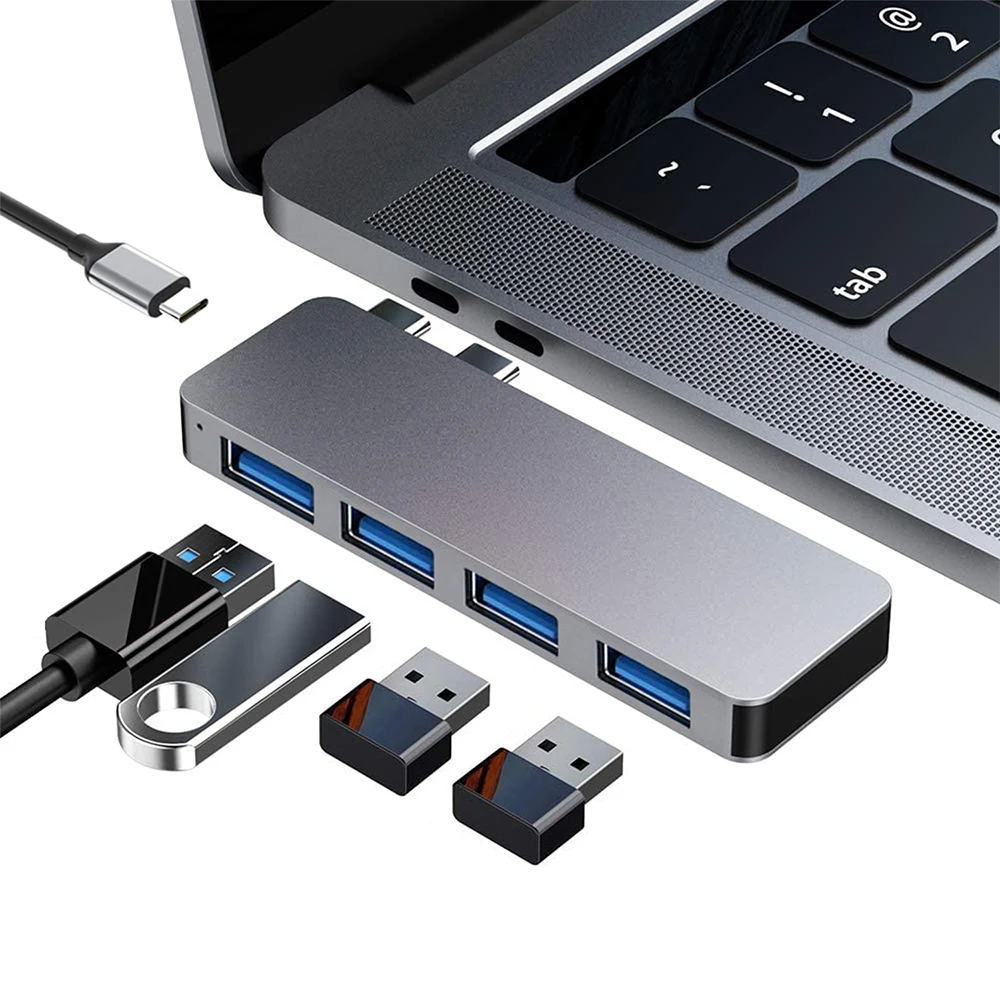 

USB Docking Station Type C Dual Hub +USB 3.0+PD Macbook Converter 4K Video HD Output Adapter For MacBook Pro Air Laptop D30