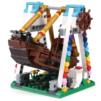 

Amusement Park Movie Series Pirates Ship Toys Model Building Kits Blocks Bricks Educational Toys For Boys Xingbao 01109