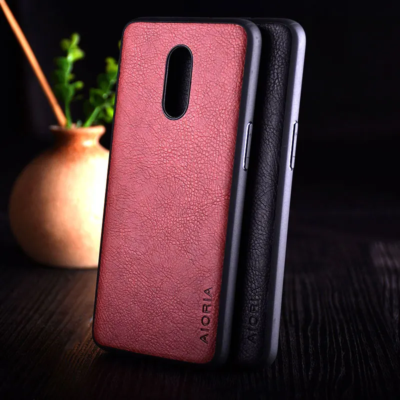 Чехол для Oneplus 6 6T 7 pro роскошный винтажный кожаный силиконовый чехол с текстурой