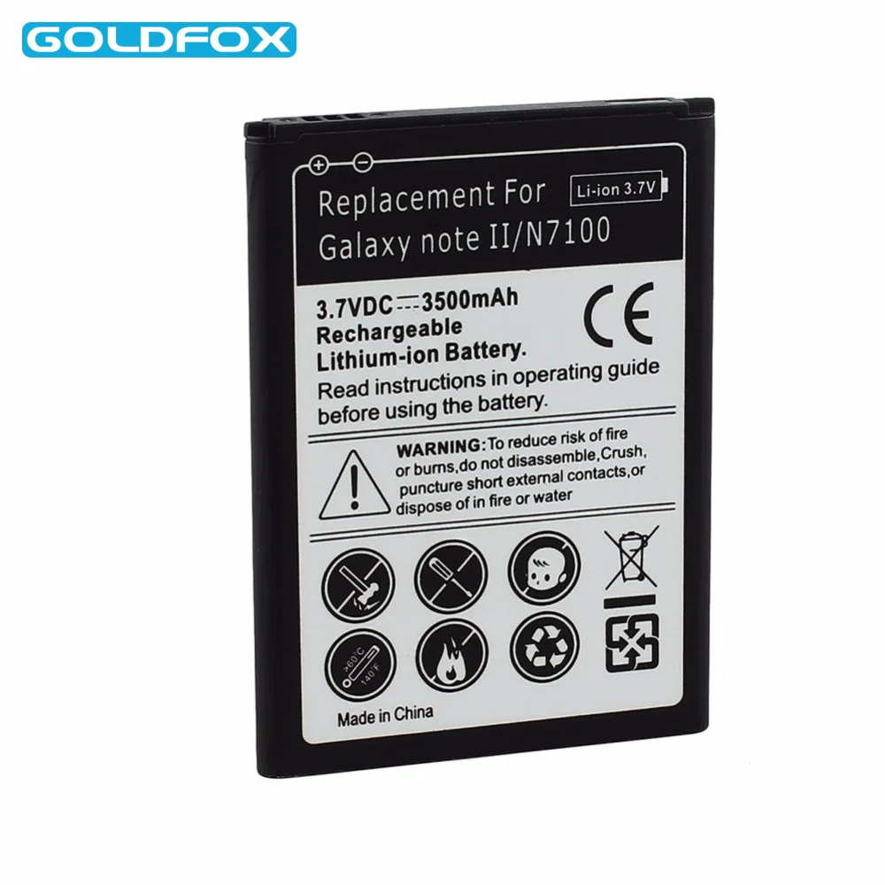 3500mAh Phone Battery For Samsung Galaxy Note 2 II GT-N7100 Note2 Celular Bateria Replacement Rechargeable Battey | Мобильные