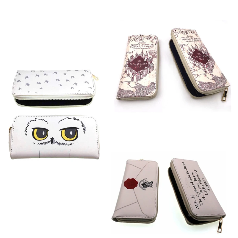 Harries PU Long Wallet Anime Action Figure Toy Coin Bag Hedwig Owl