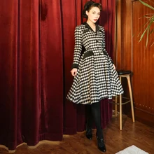 Le Palais винтажное Оригинальное элегантное классическое шерстяное зимнее длинное пальто для женщин