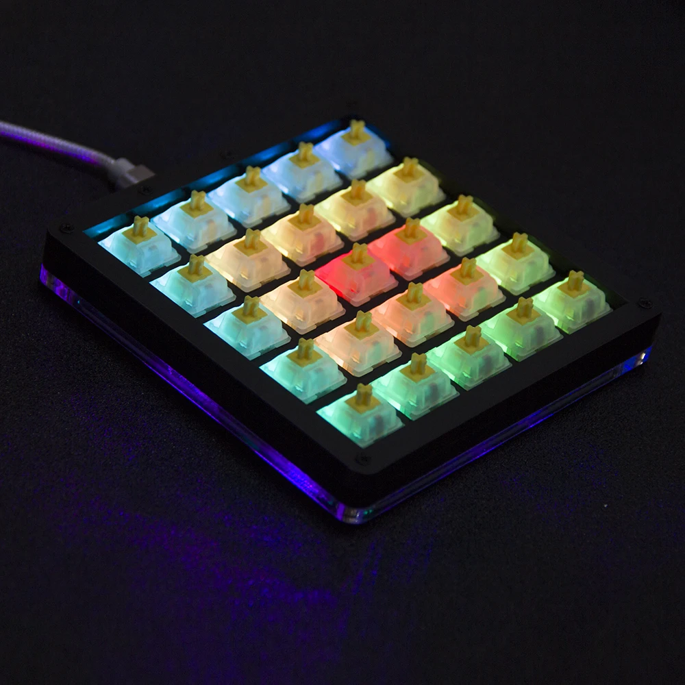 Hot Swappable Teclado Programação Keycap em Branco Via Função Macropad Faça Você Mesmo Gateron Cherry Switch Qmk 25 Chaves - Imagem 4