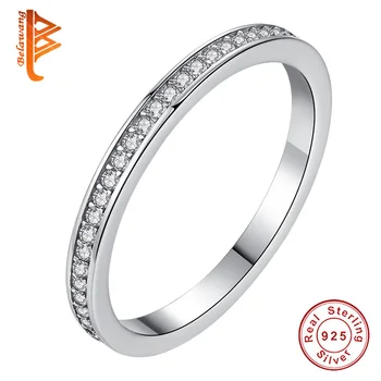 

Original 925 Sterling Silver Ring with Zirconia Crystal Finger Ring Authentic Jewelry Engagement Wedding Rings for Women