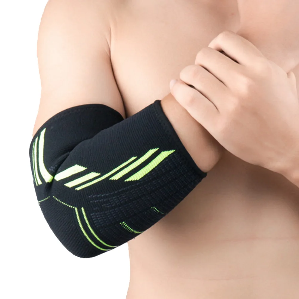 Зеленый Wholesale Elbow Support Elbow Braces Arm Protect Breathable Elastic Sleeve for Sports N66 - Цвет: Зеленый