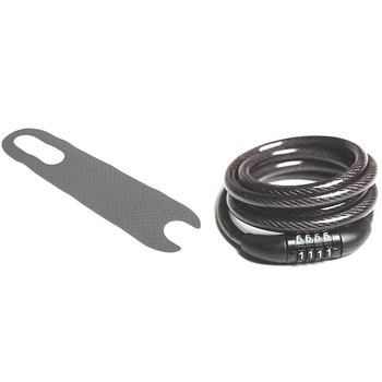 

1 Pcs Scooter Foot Mat Pedal for M365, Silicone Foot Peg Pad & 1 Pcs Anti-Theft Cable Tyre Tire Safe Lock